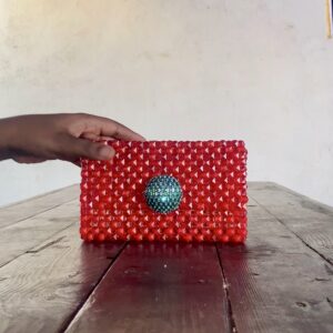 Adah Jewel Clutch – Red S. Sikamore