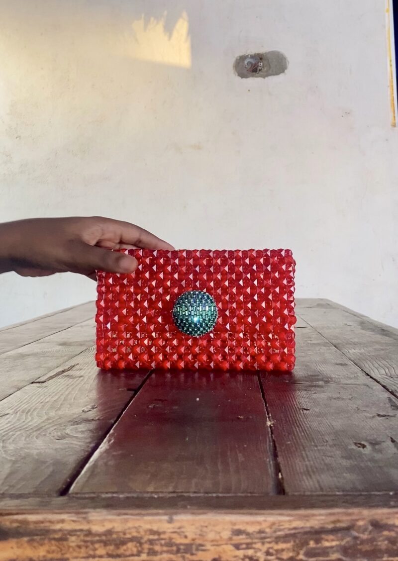 Adah Jewel Clutch - Red