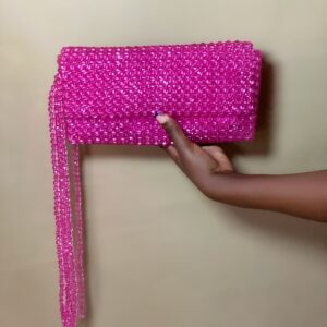 Ikoyi Fringe Clutch – Pink S. Sikamore