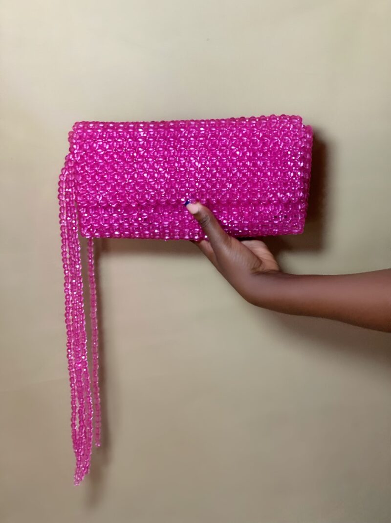 Ikoyi Fringe Clutch - Pink