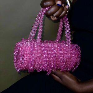 Obiageli Fringe Purse – Soft Pink S. Sikamore