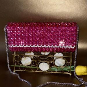 Fumi Long Pink Pearl Clutch S. Sikamore