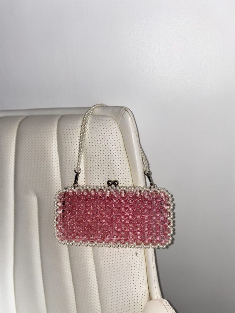 Katherine Crystal 360 Pearl Clutch - Baby pink - Image 3