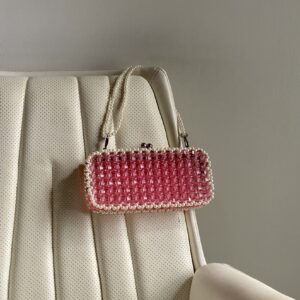 Katherine Crystal 360 Pearl Clutch – Baby pink S. Sikamore