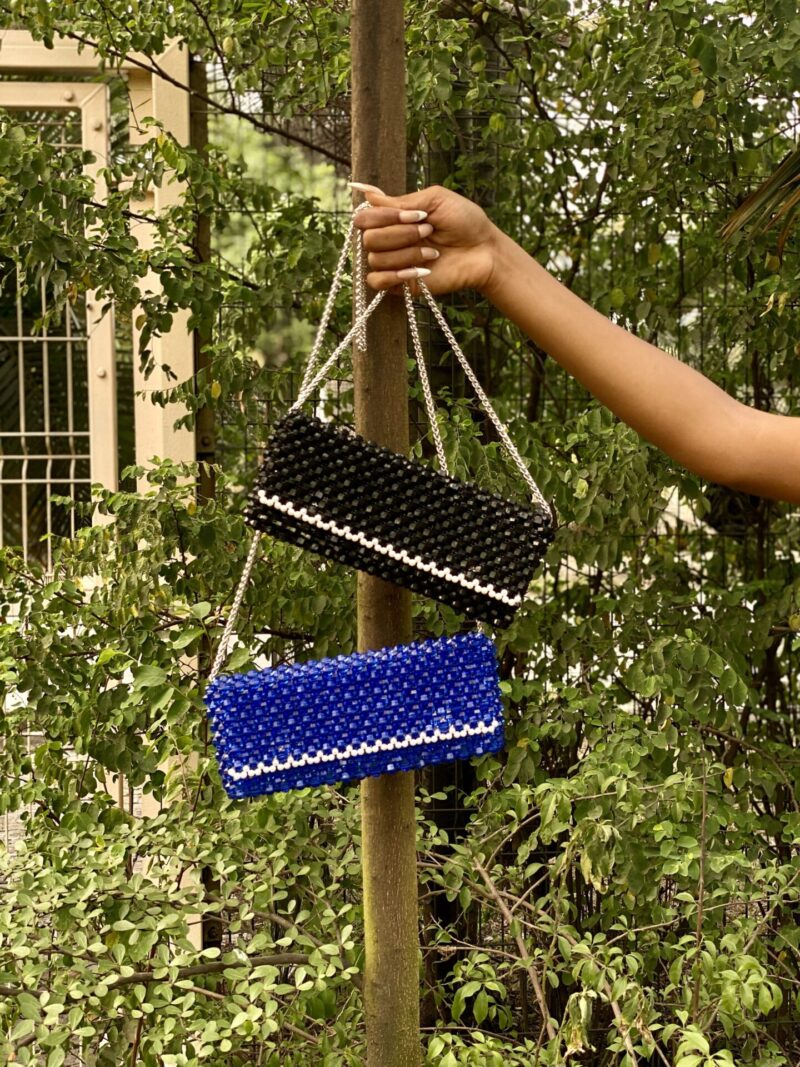 Fumi Long Black Pearl Clutch - Image 4