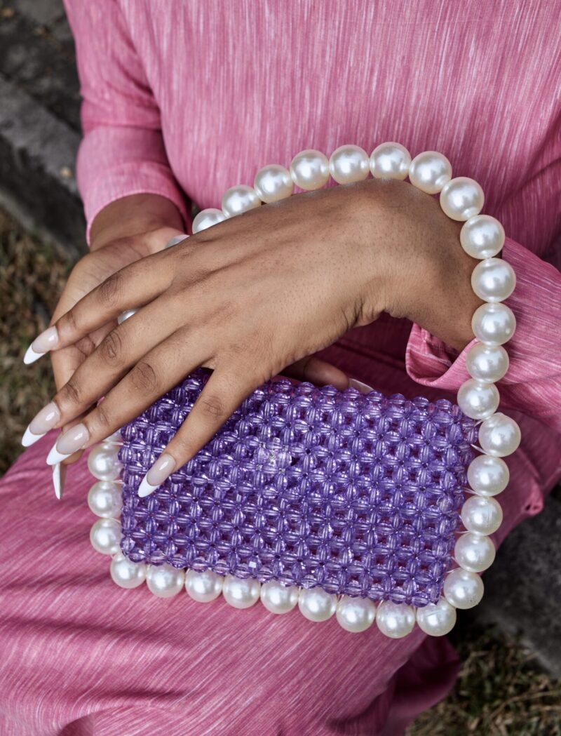 Bubble Pearl Bag - Purple