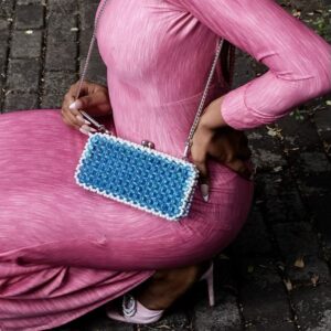 Katherine Crystal 360 Pearl Clutch – Baby blue S. Sikamore