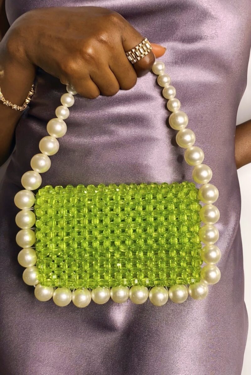 Bubble Pearl Bag - Lime