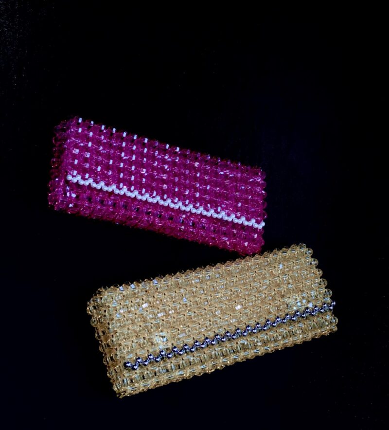 Fumi Long Pink Pearl Clutch - Image 2