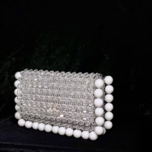 Donna MIDI Clutch white S. Sikamore