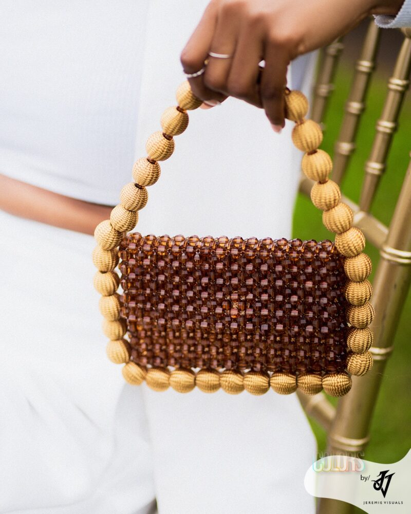 Bubble Pearl Bag - Brown